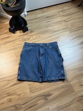 Wrangler Dark Blue Denim Carpenter Shorts